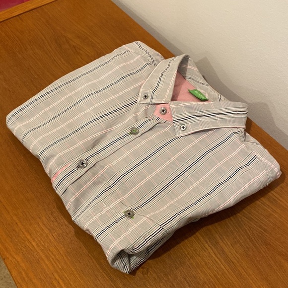 Stunning Hugo boss green label casual dress shirt size XL, neck 17.5, sleeve 35 - Picture 3 of 14